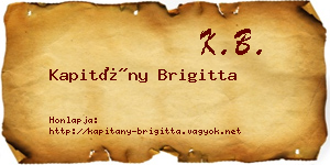 Kapitány Brigitta névjegykártya