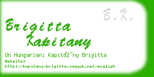 brigitta kapitany business card